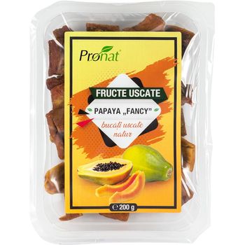 Papaya fancy fructe uscate natur 200g elefant.ro Alimentare & Superfoods