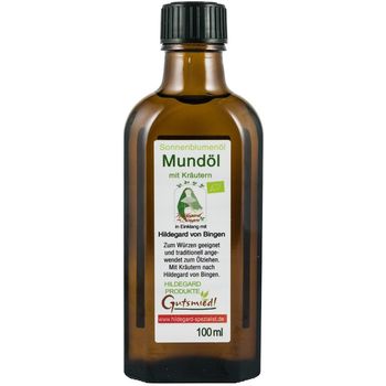 Ulei pentru igienizarea gurii, mix din ulei de floarea soarelui bio cu plante medicinale, 100 ml hildegard von bingen