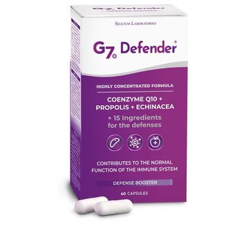 G7 defender supliment pe baza de plante, coenzima q10, propolis, echinacea, 60 capsule, 59,58g silicium laboratories
