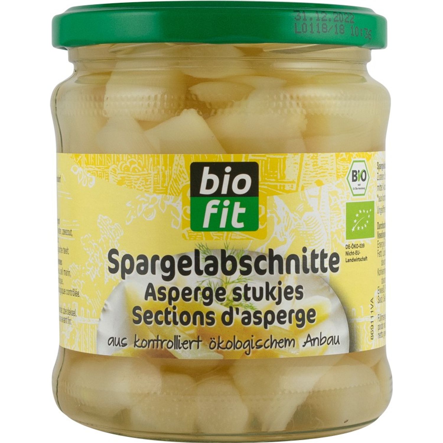 Sparanghel bucati Bio, 330gr Bio Fit fotografia produsului