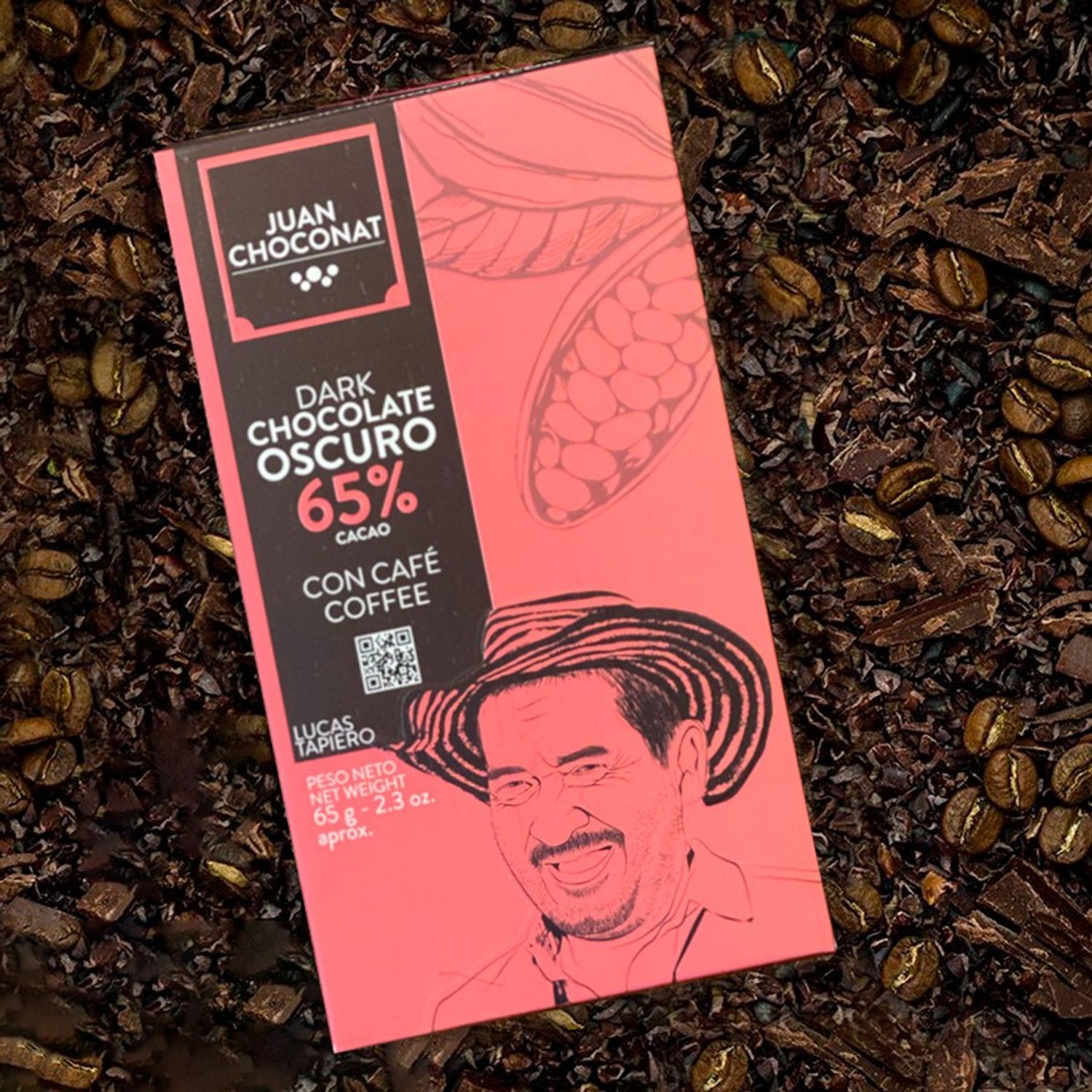 Ciocolata neagra cu cafea 65% cacao, 65g Juan Choconat fotografia produsului View 2 L