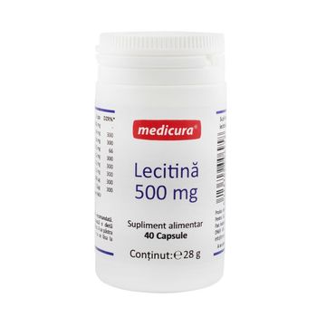 Lecitina 500 mg, 40 capsule medicura