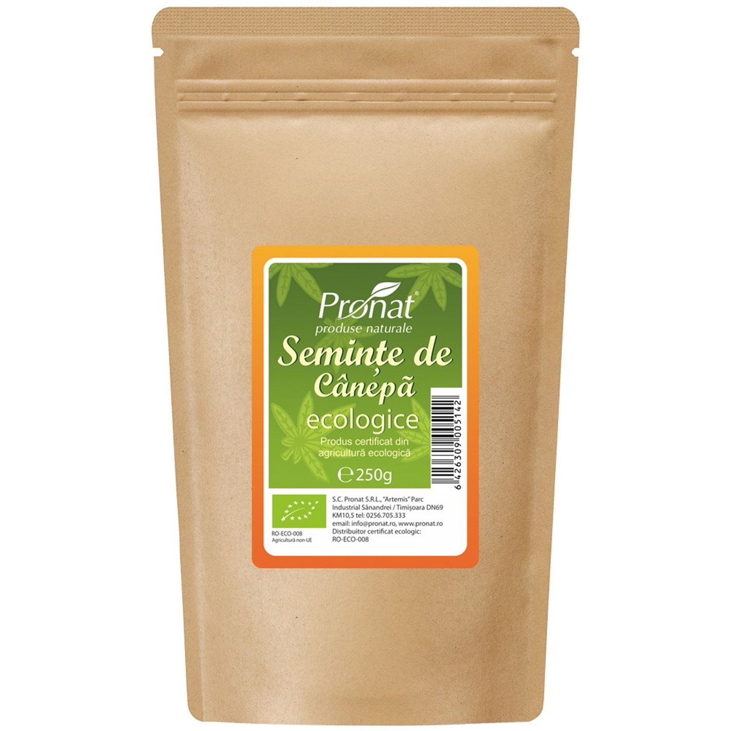 Seminte de canepa Bio decorticate, 250g fotografia produsului