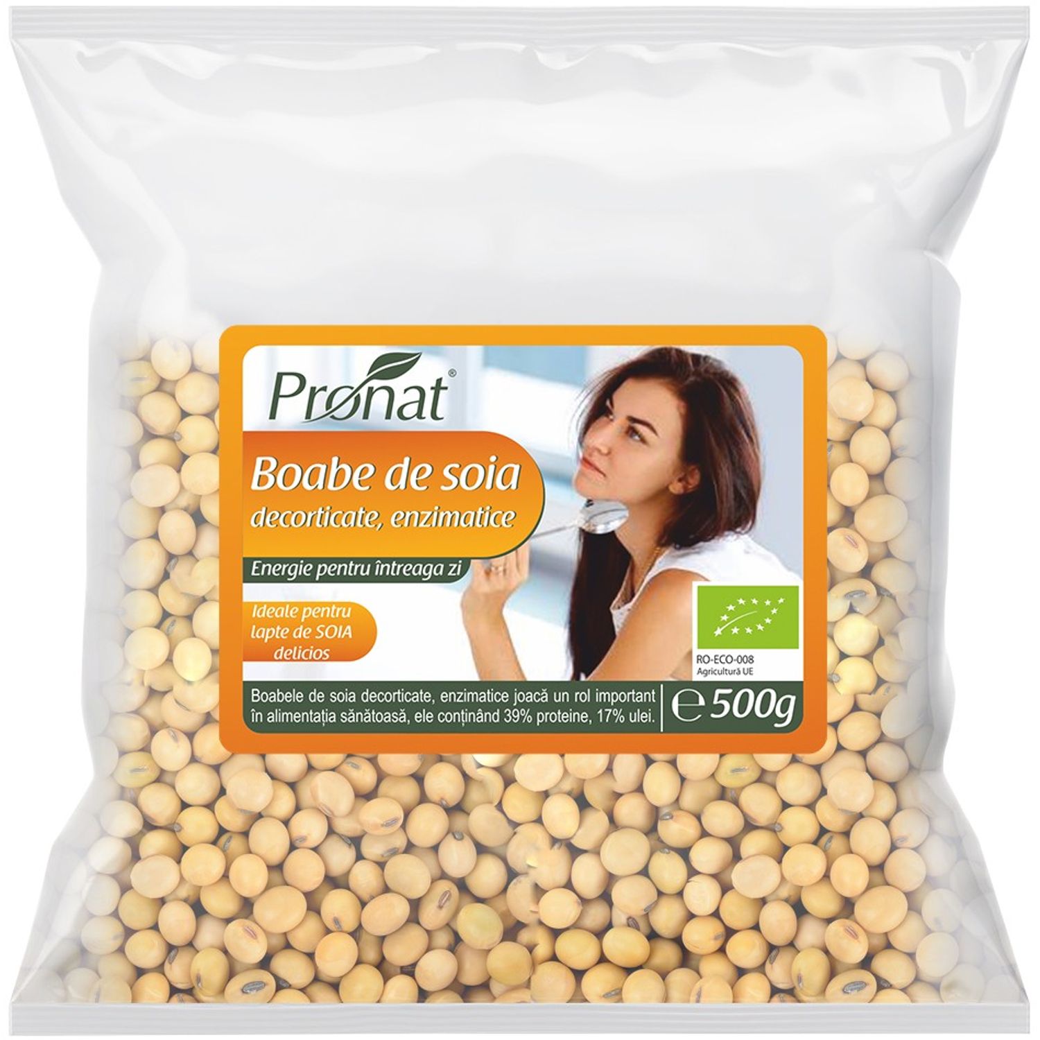 Boabe de soia Bio enzimatice, 500 g fotografia produsului View 2 L