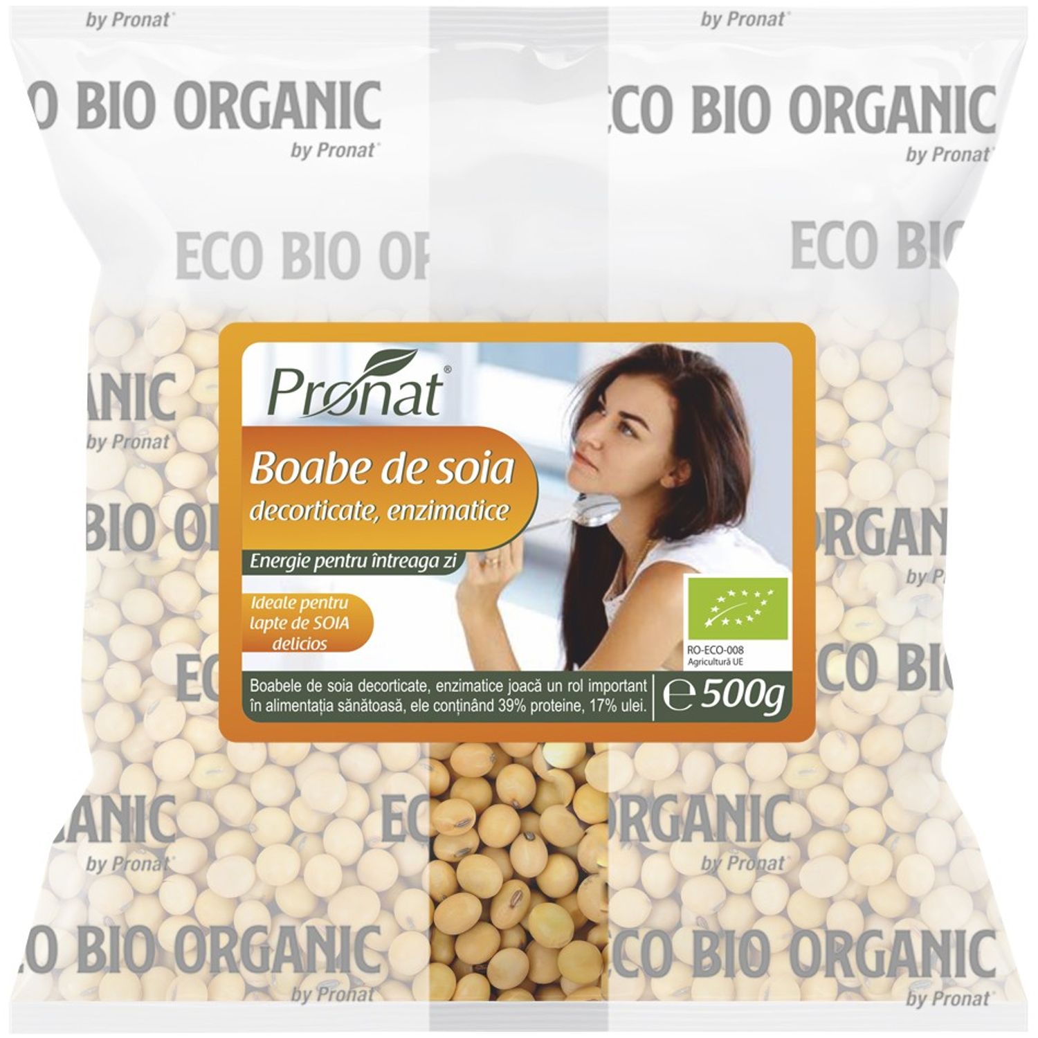 Boabe de soia Bio enzimatice, 500 g fotografia produsului