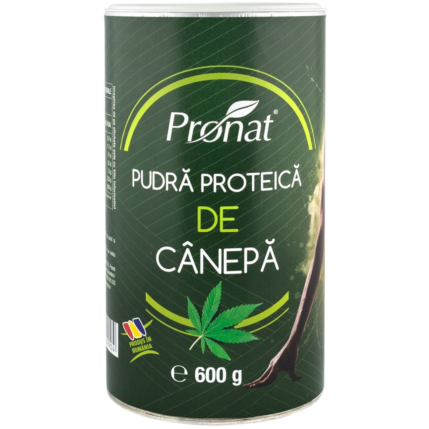 Pudra proteica de canepa, 600 g fotografia produsului