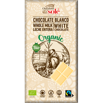 Ciocolata alba bio, 100 g chocolates sole