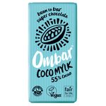 Ciocolata Bio cu cocos, 55% cacao neprajita (raw), 35g Ombar fotografia produsului