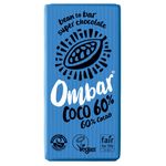 Ciocolata Bio, 60% cacao neprajita (raw), 35g Ombar fotografia produsului