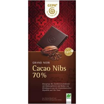 Ciocolata amaruie Bio cu 70% cacao,100 gr Gepa elefant.ro Alimentare & Superfoods