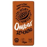 Ciocolata Bio, 72% cacao neprajita (raw), 35g Ombar fotografia produsului