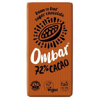 Ciocolata Bio, 72% cacao neprajita (raw), 35g Ombar elefant.ro Alimentare & Superfoods
