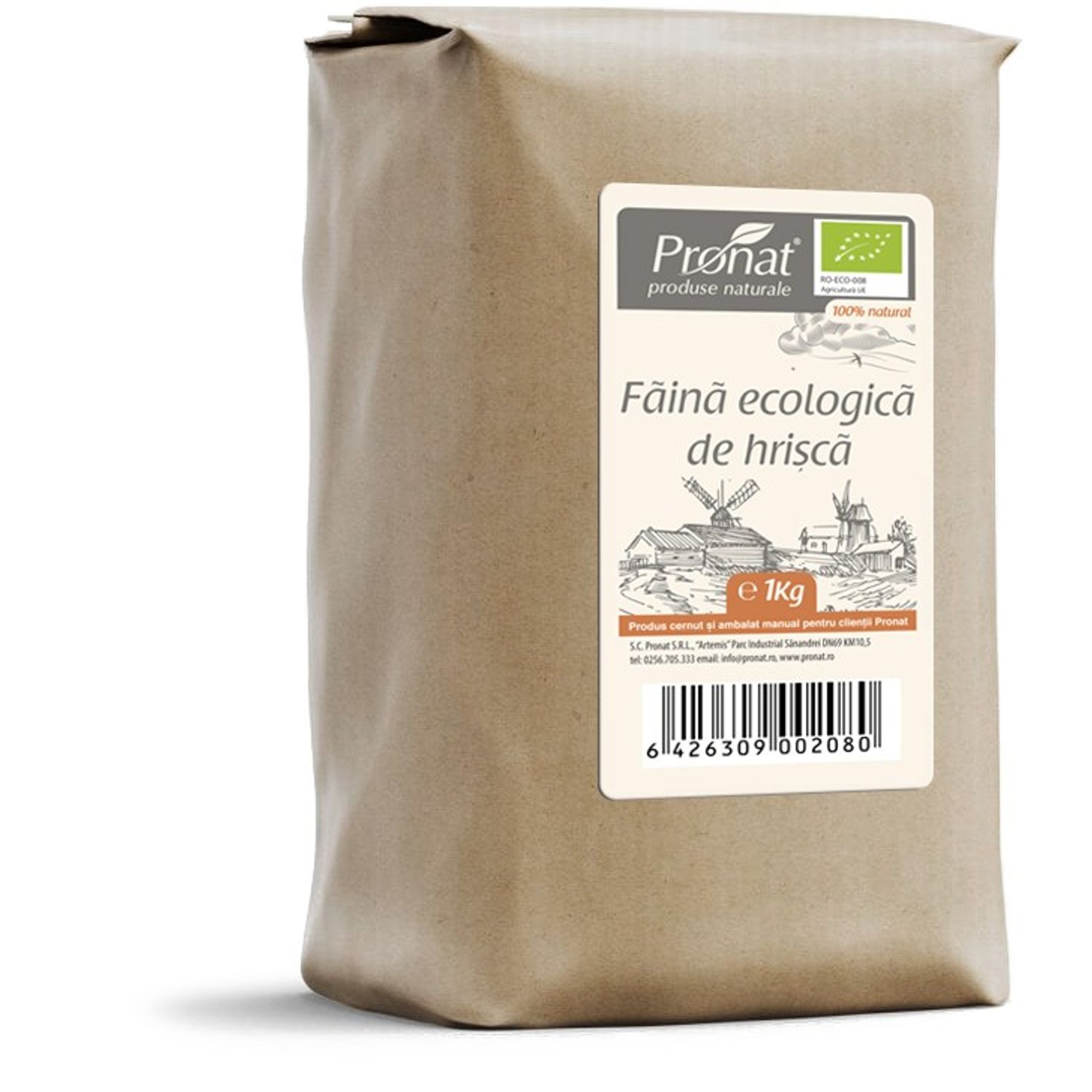 Faina de hrisca, Bio, 1kg fotografia produsului