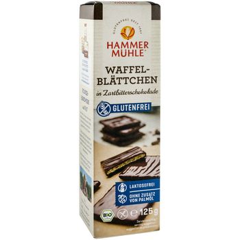 Napolitane Bio fara gluten invelite in ciocolata neagra, 125g Hammer Muhle elefant.ro Alimentare & Superfoods