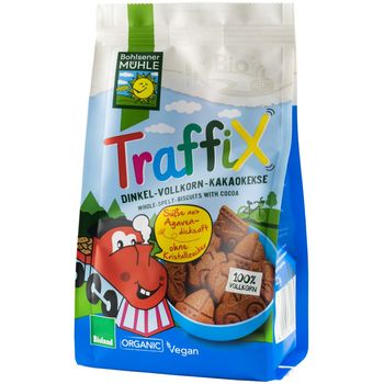 Traffix biscuiti bio din grau spelta si cacao indulciti cu agave 125g bohlsener muhle