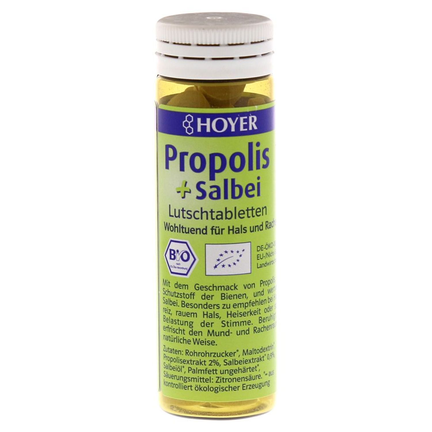 Propolis si salvie tablete Bio de supt, 60 de tablete Hoyer fotografia produsului