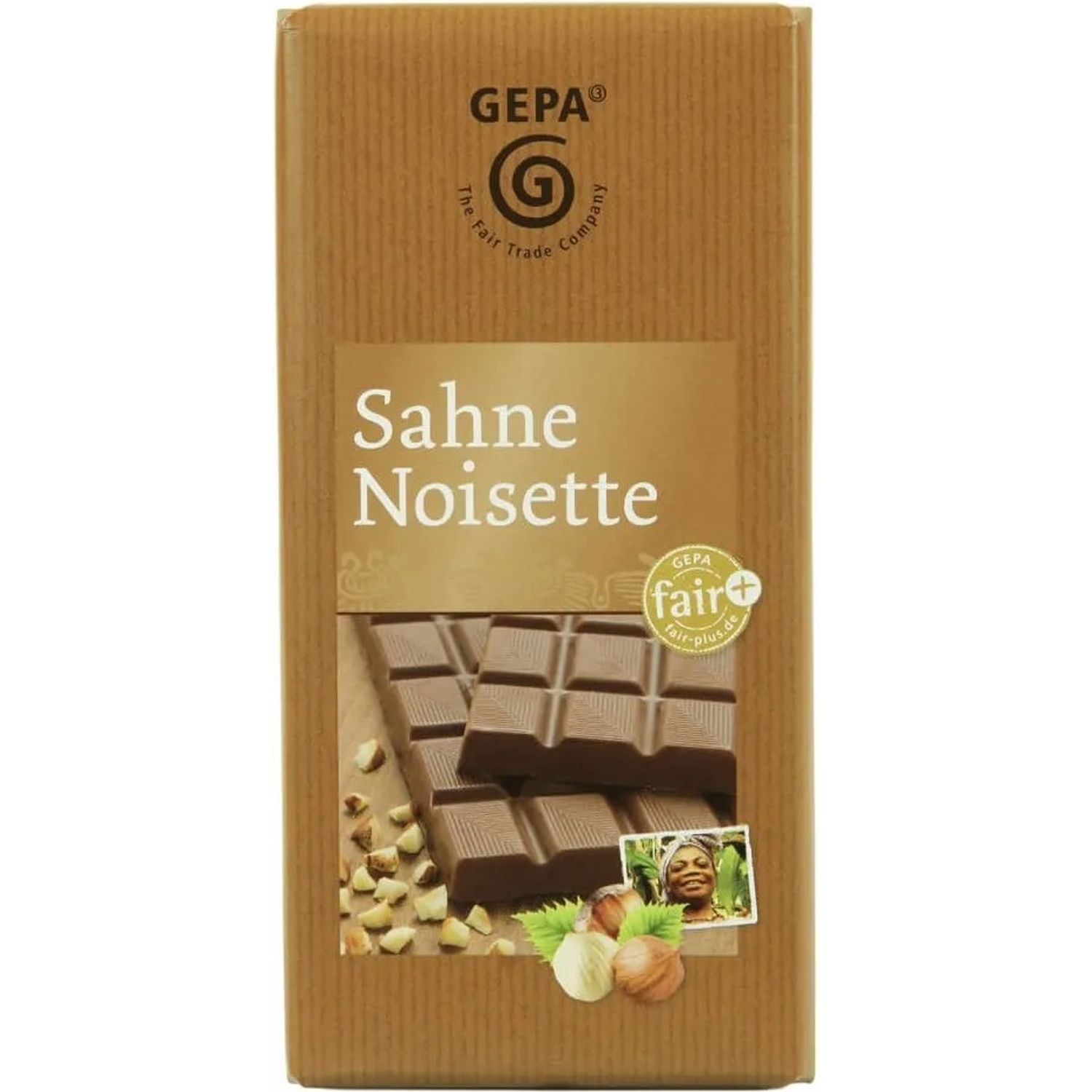 Ciocolata cu frisca si alune 100 gr Gepa fotografia produsului