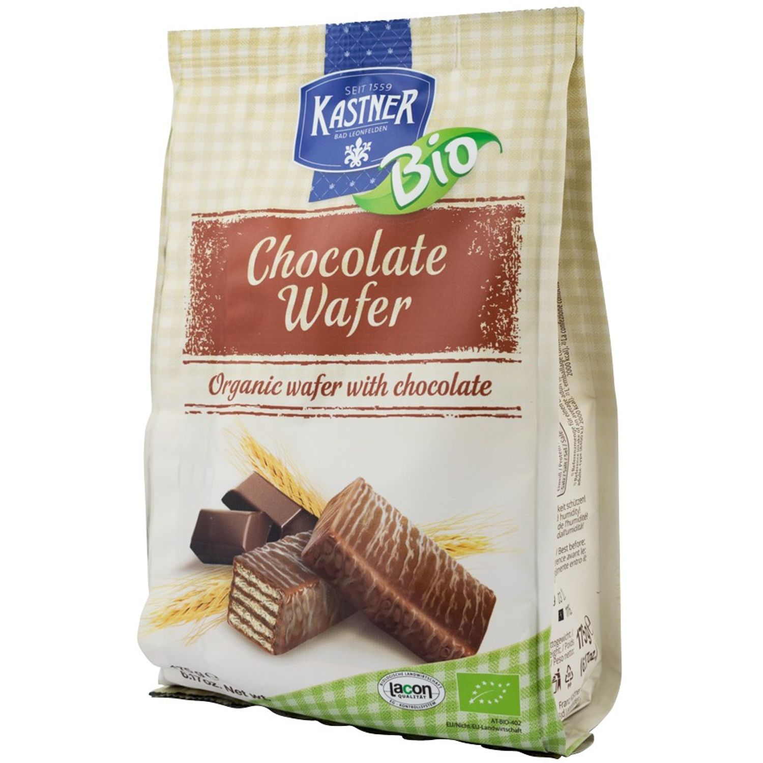 Napolitane Bio cu ciocolata, 175 g Kastner fotografia produsului