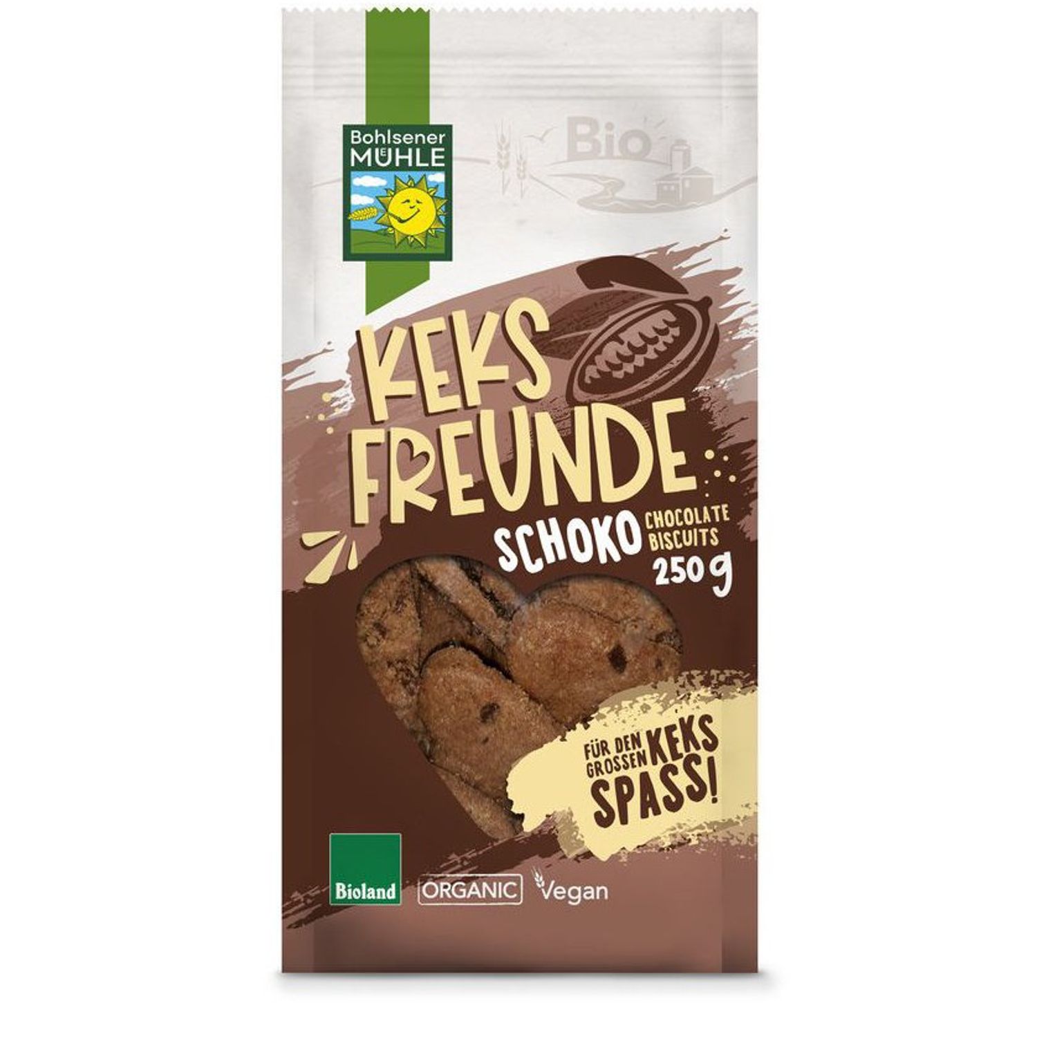 Freunde biscuiti Bio cu ciocolata, 250g Bohlsener muhle fotografia produsului