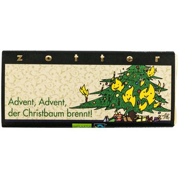 Zotter - ciocolata Bio facuta manual editie de craciun, advent-advent, 70g
