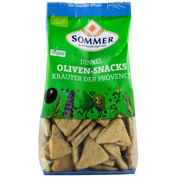 Snack bio din faina de grau spelta cu masline si ierburi de provence, 150 g sommer
