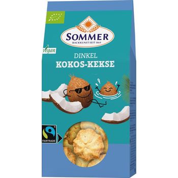 Mini fursecuri bio din grau spelta cu cocos, fairtrade, 150 g sommer