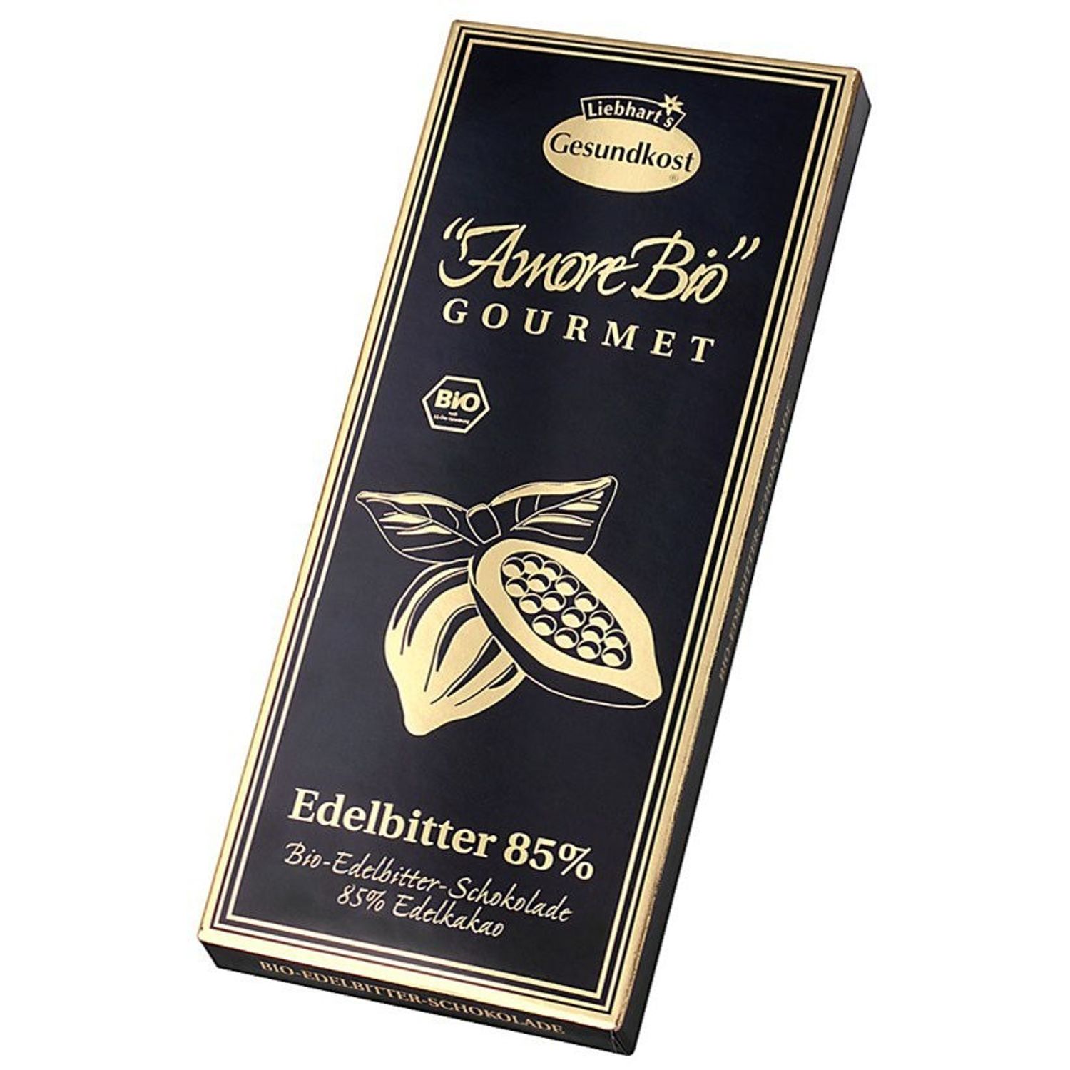 Ciocolata neagra, 85% cacao, 100 g Liebhart's amore Bio fotografia produsului
