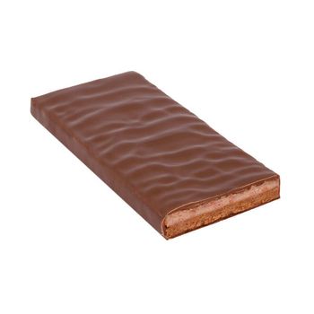 Ciocolata bio cu lapte umpluta cu castane si ganache de merisoare, 70 g zotter