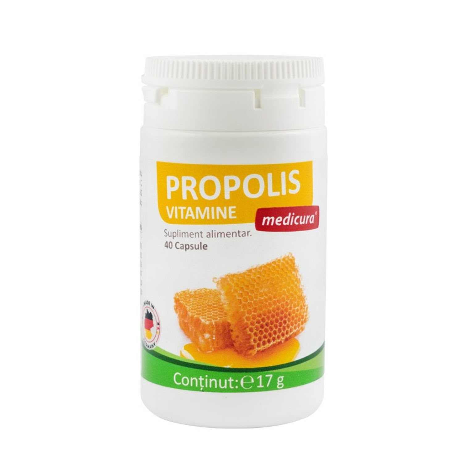 Propolis plus vitamine, 40 capsule medicura fotografia produsului