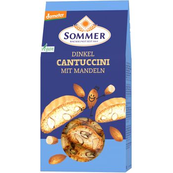 Cantuccini bio crocant din grau spelta cu migdale, demeter 150 g sommer