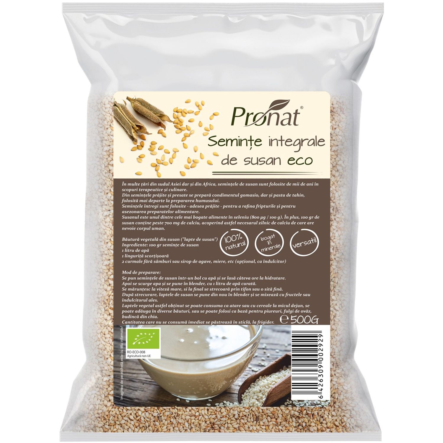 Seminte de susan integral Bio, 500 g fotografia produsului