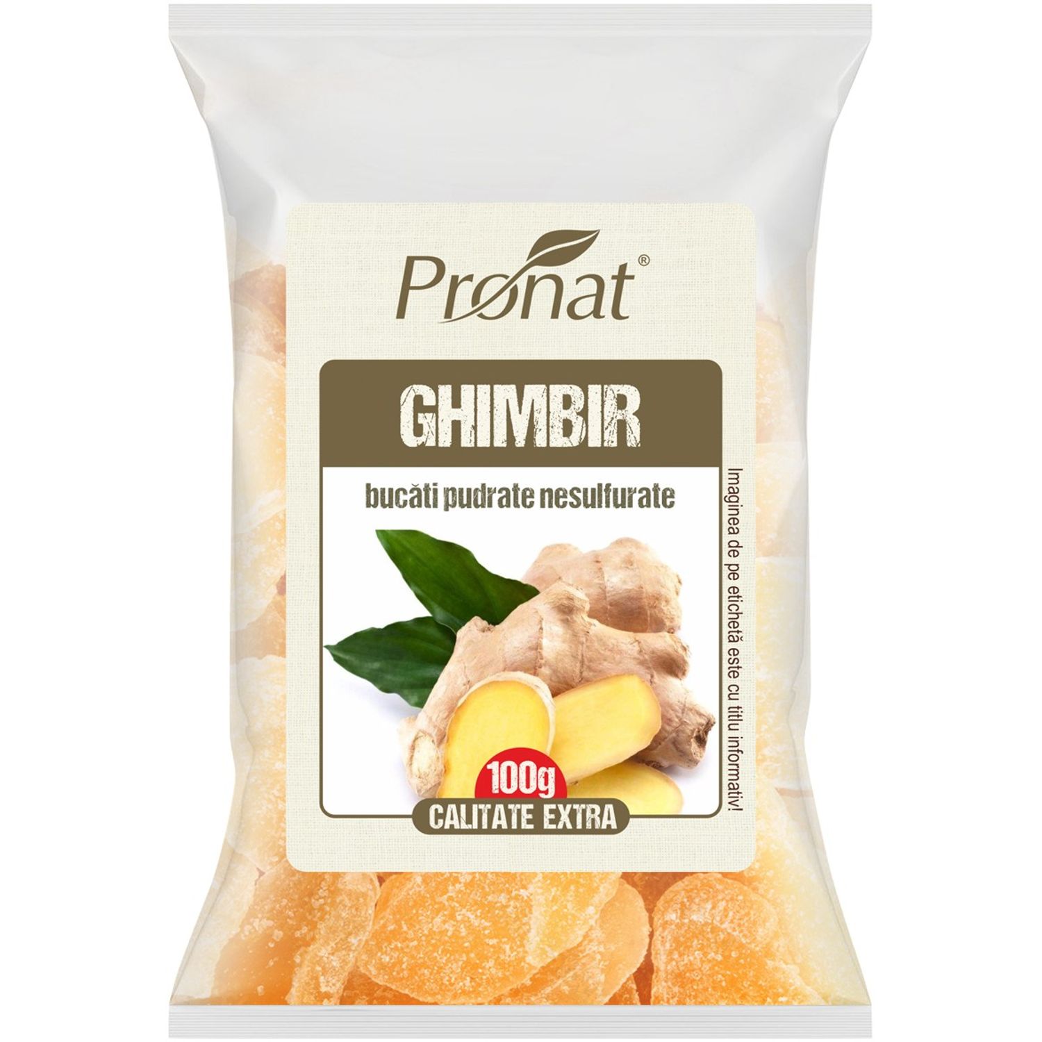 Ghimbir pudrat bucati, 100g fotografia produsului
