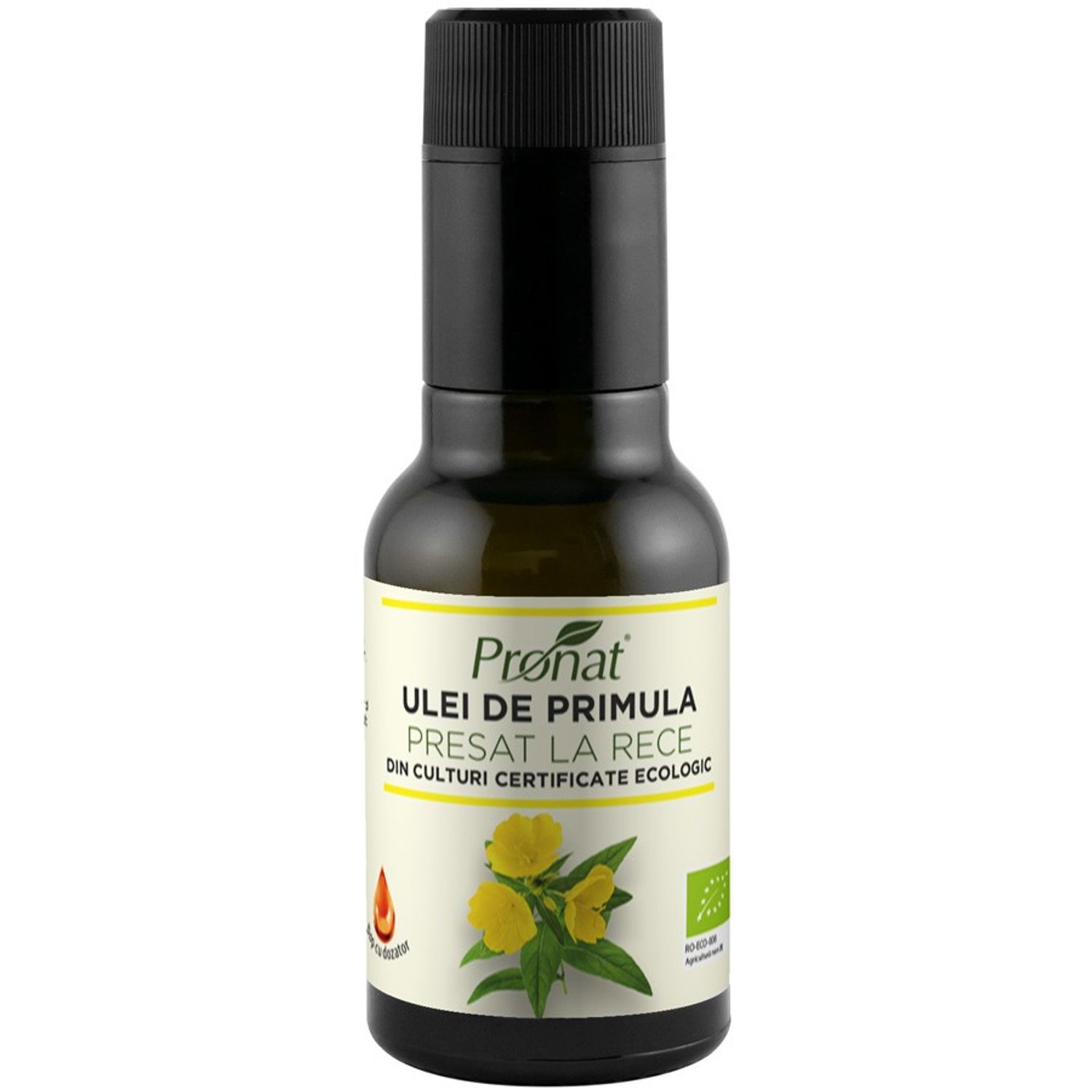 Ulei Bio de primula (luminita de seara) presat la rece, 100 ml fotografia produsului