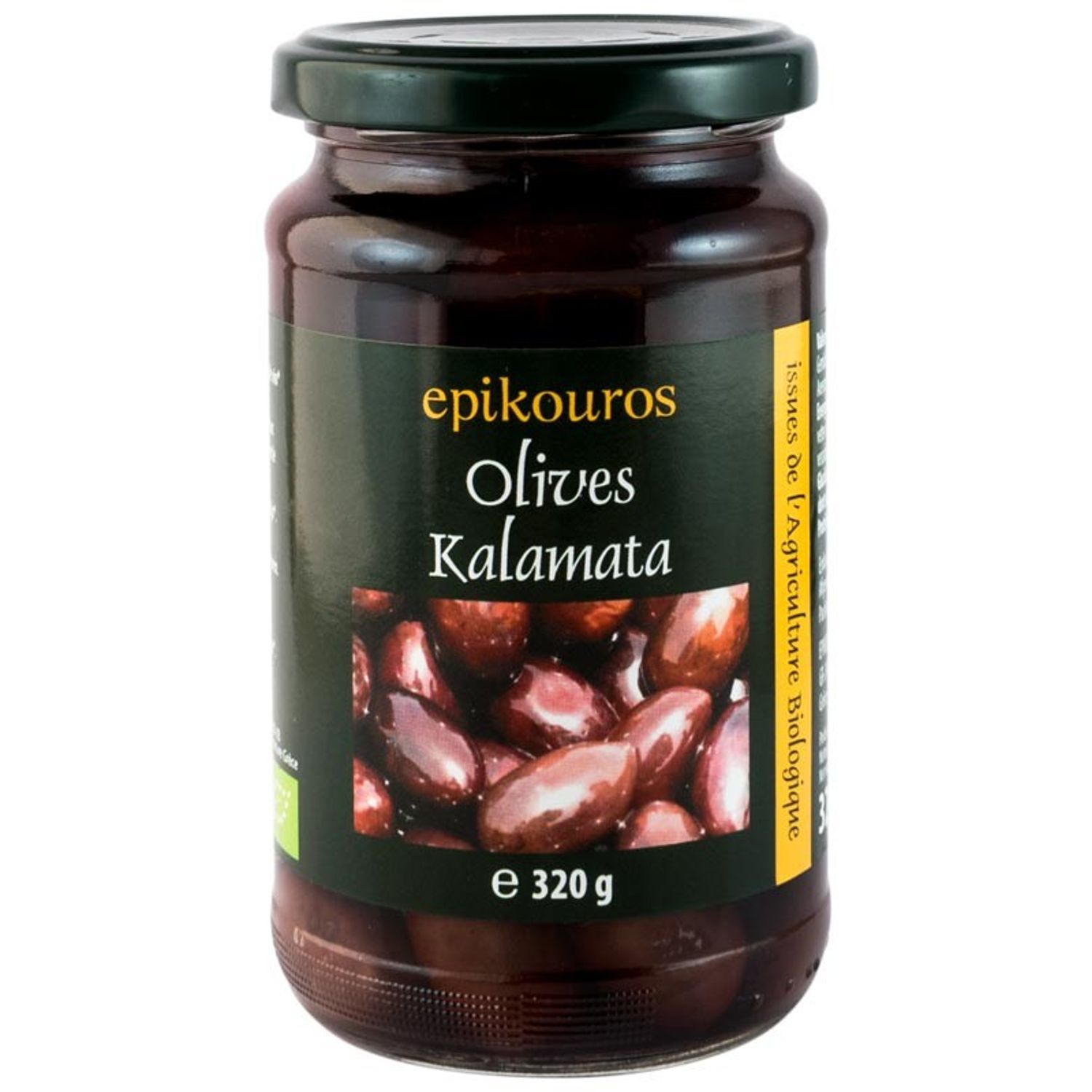 Epikouros masline Bio kalamata in saramura, 320g fotografia produsului