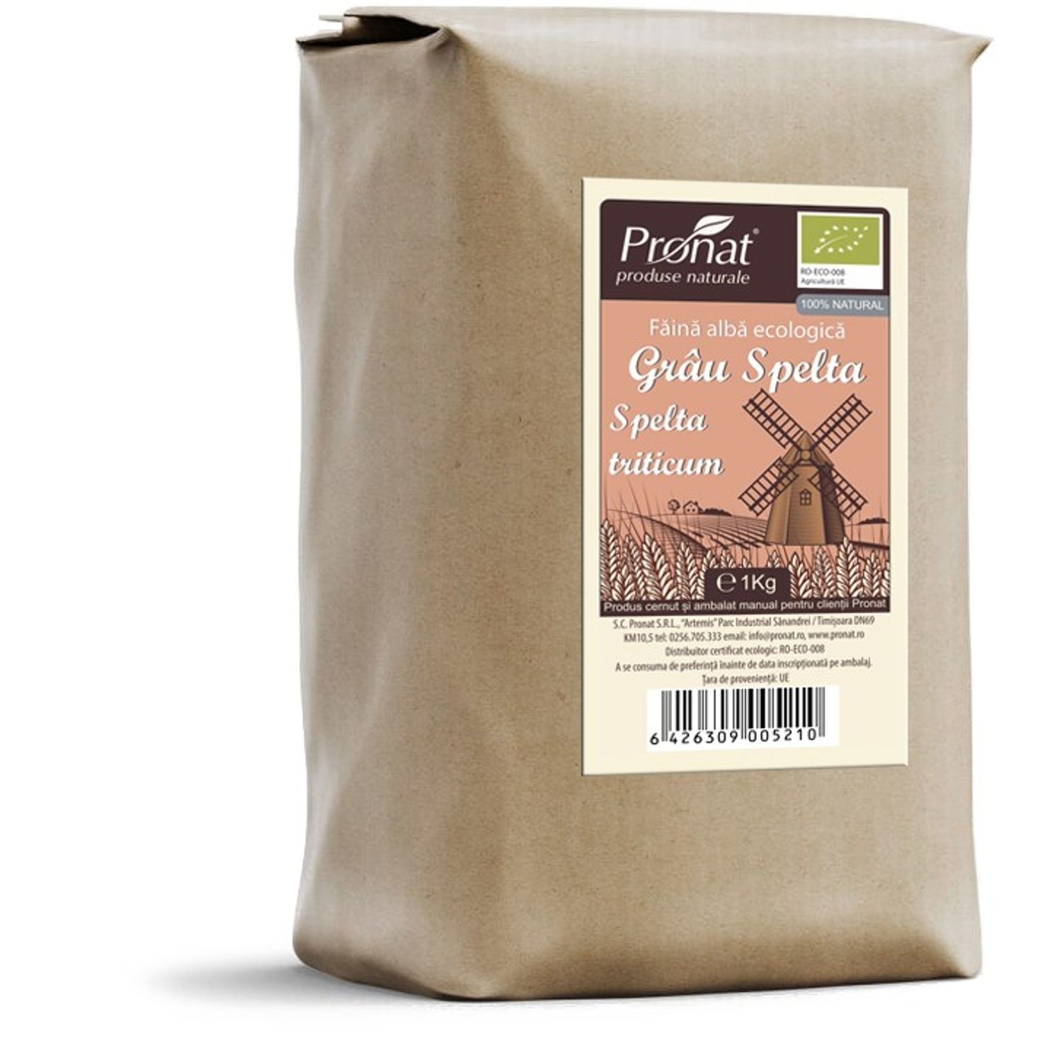 Faina alba Bio de grau spelta (spelta triticum) 1kg fotografia produsului