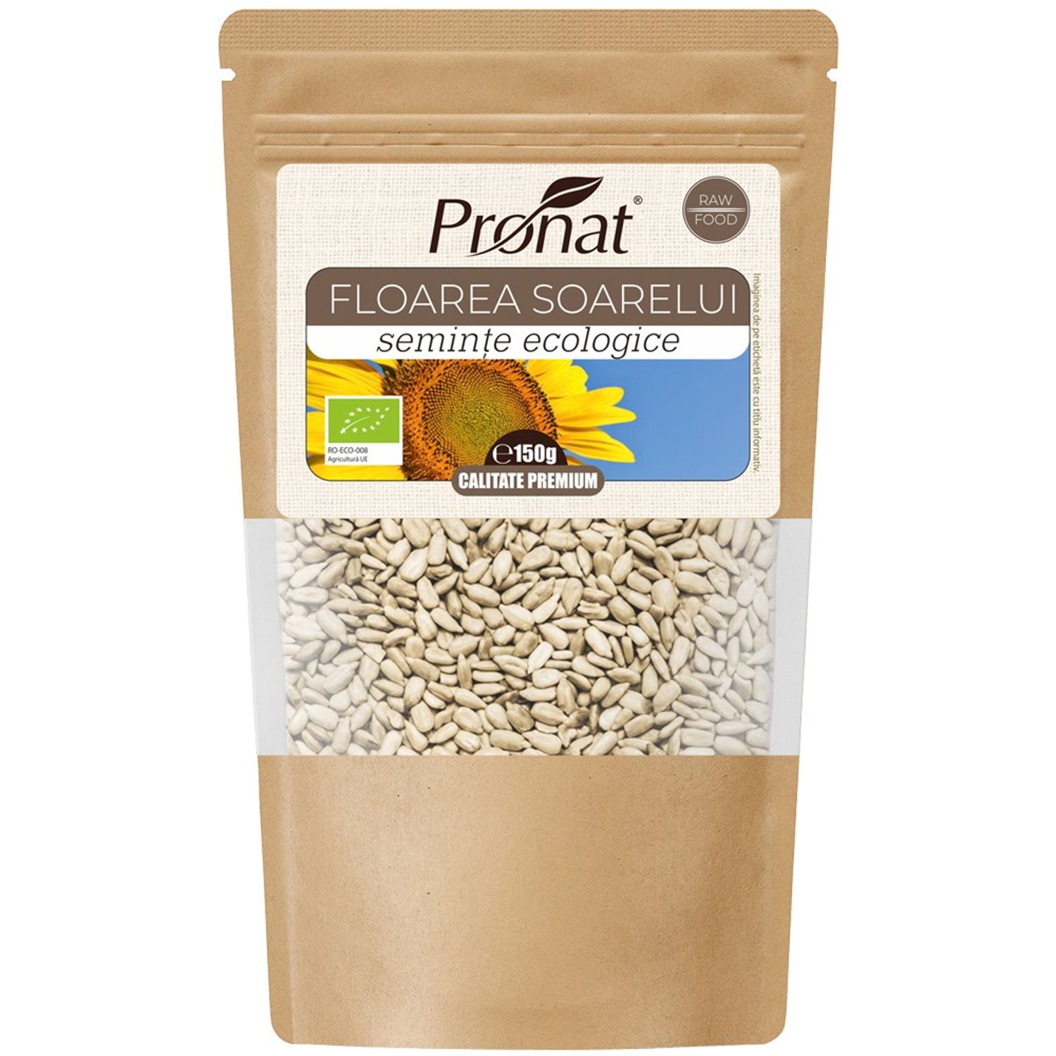 Seminte de floarea soarelui Bio, 150 g fotografia produsului