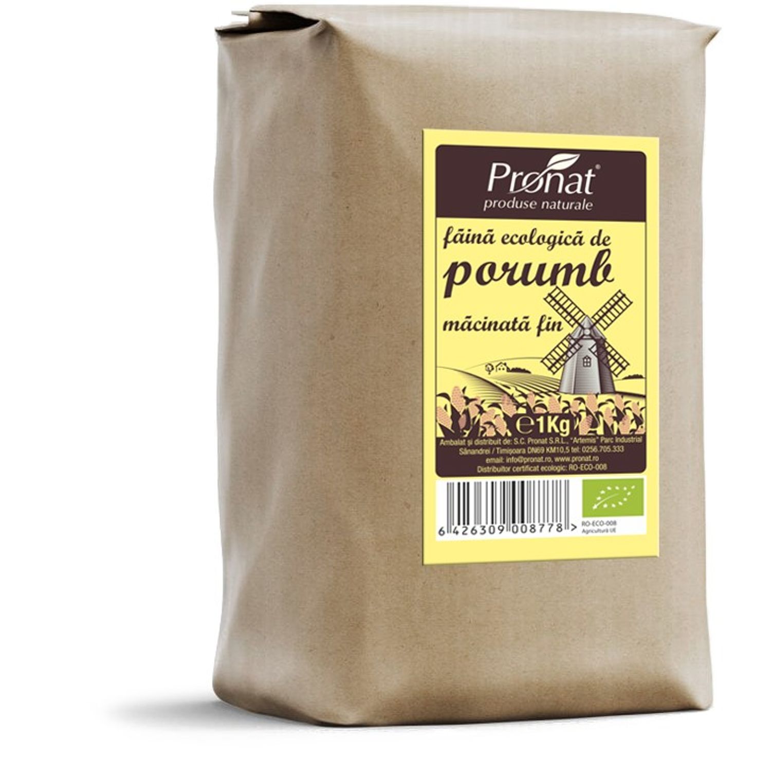 Faina Bio de porumb macinata fin 1kg fotografia produsului