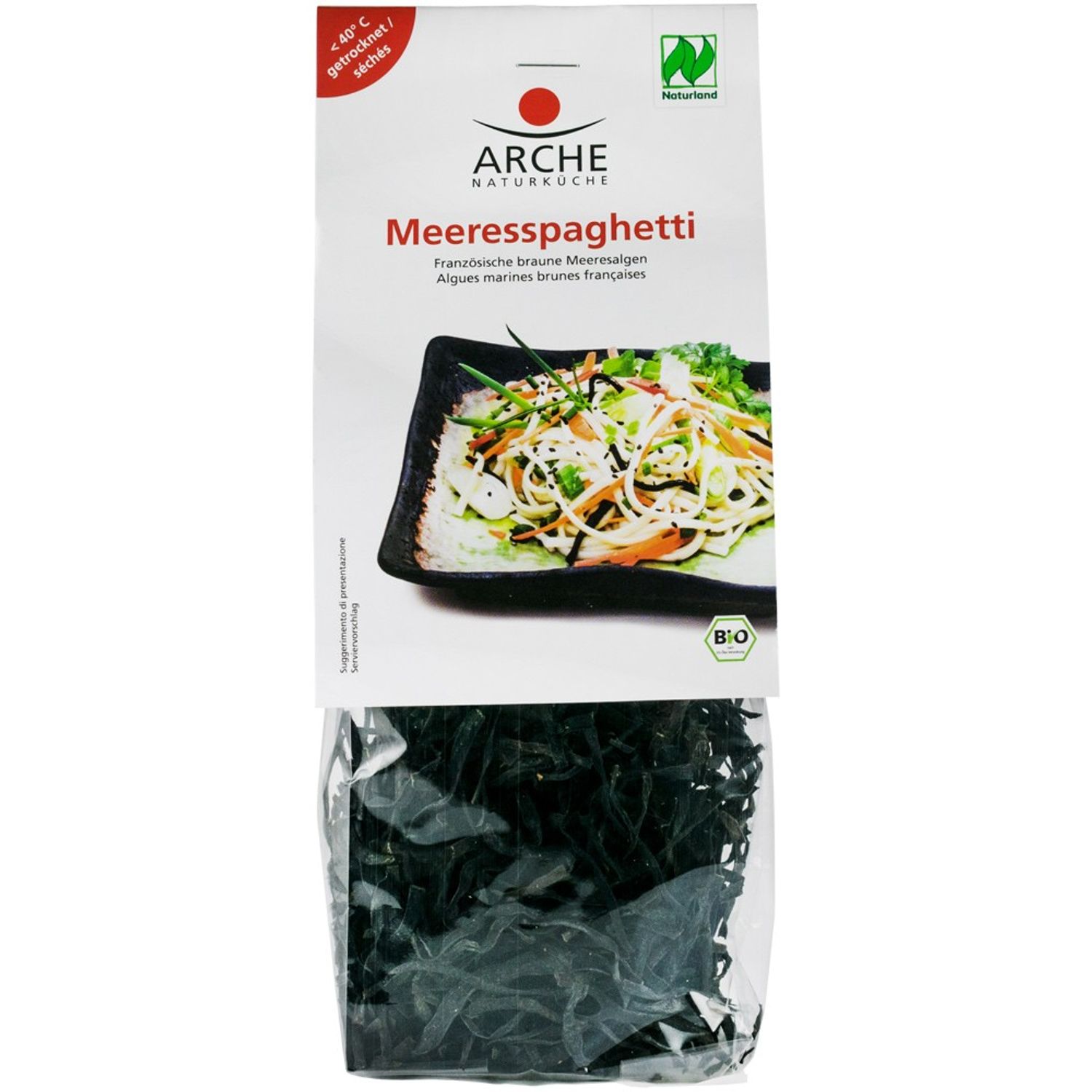 Spaghetti Bio din alge marine, 50 g Arche fotografia produsului