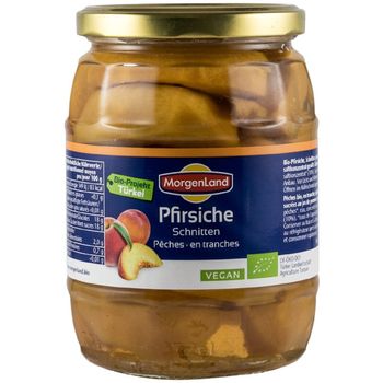 Compot bio de piersici, 685g/385g morgenland