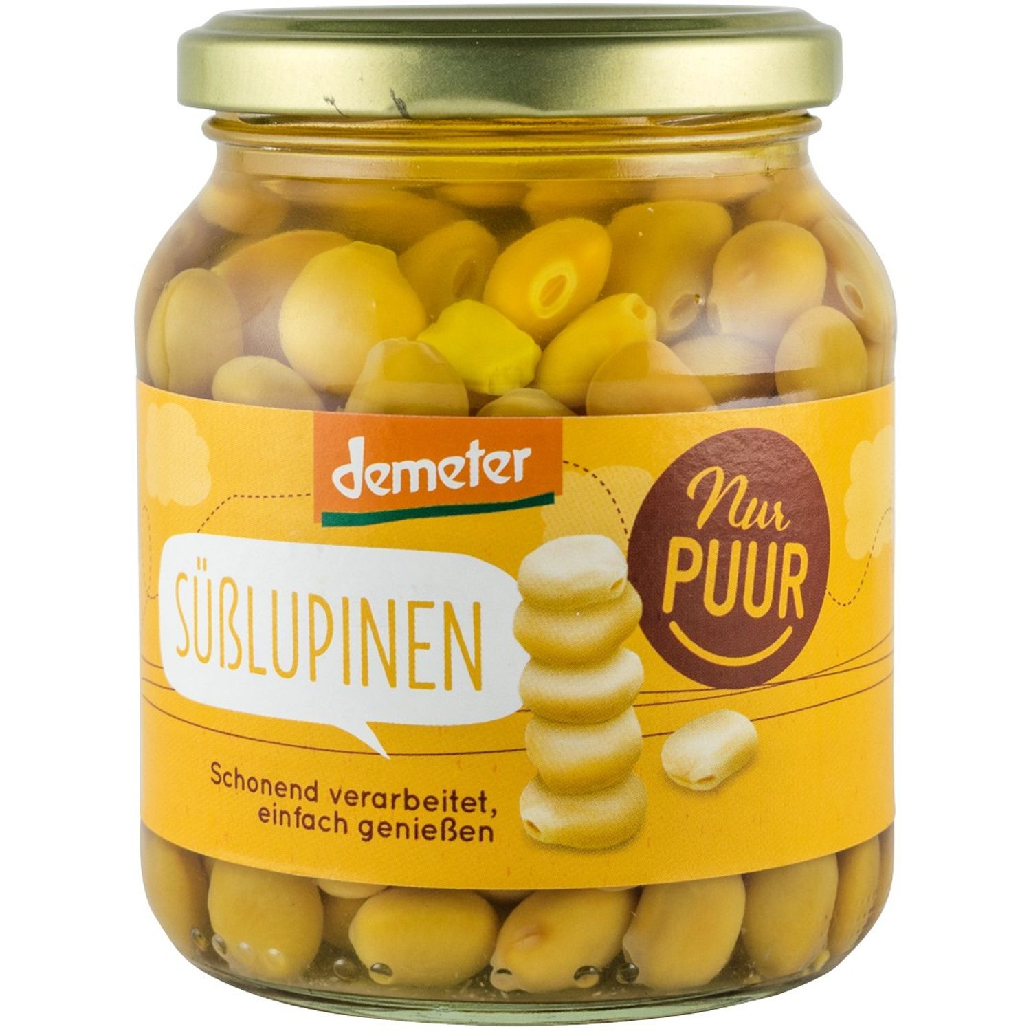 Lupin dulce Bio si demeter, 340g Nur Puur fotografia produsului