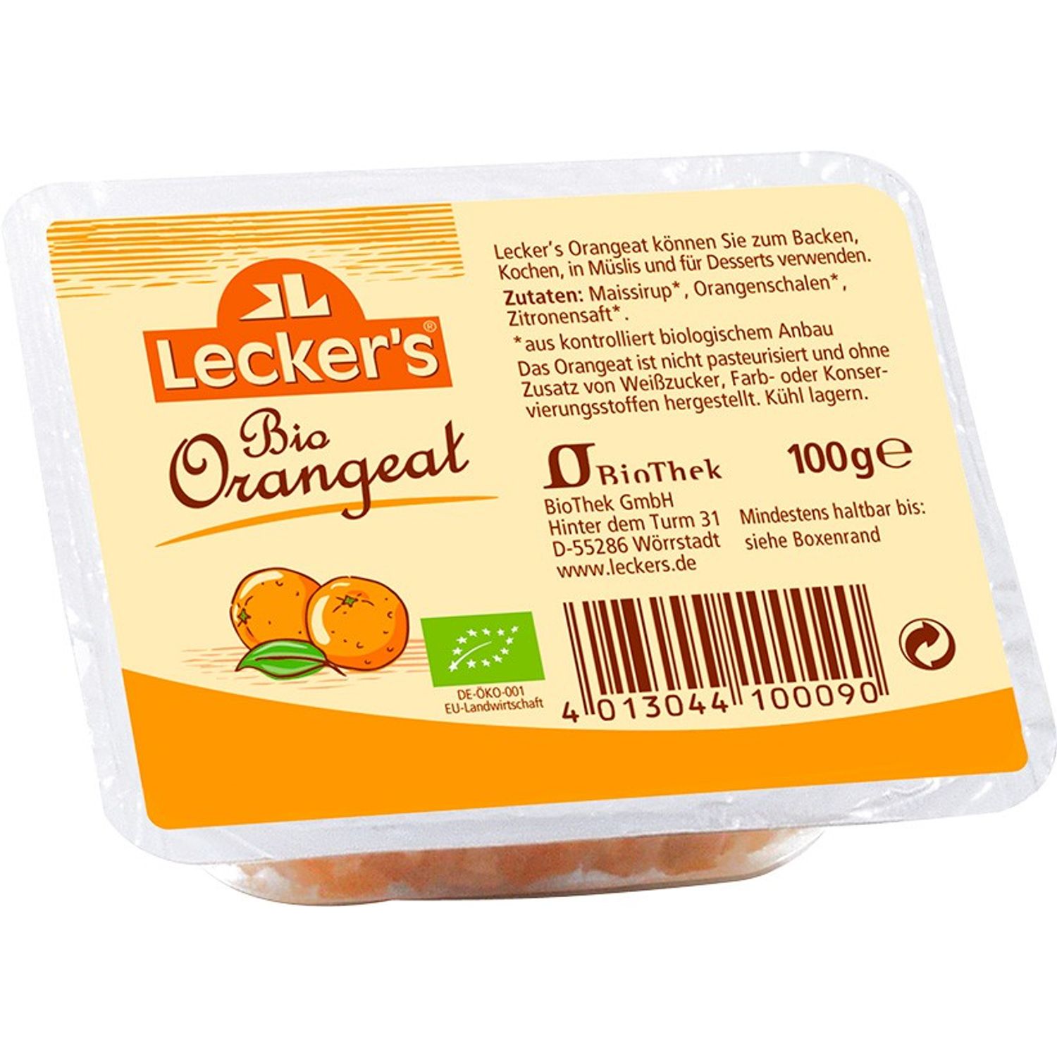 Coaja de portocale Bio, 100 g Lecker's fotografia produsului