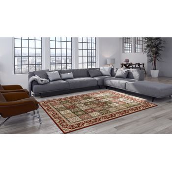 Covor modern, lotos 1518, rosu, 160x230 cm, 1800 gr/mp