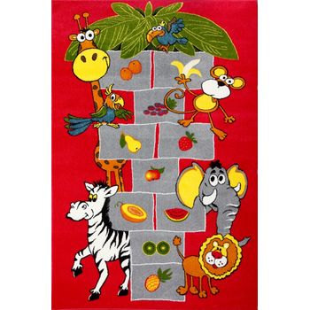 Covor pentru copii, kolibri sotron 11120, rosu, 120x170 cm, 2300 gr/mp