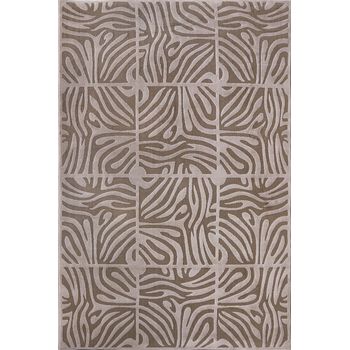 Covor modern, sofia zebra, maro, 60x110 cm, 2450 gr/mp