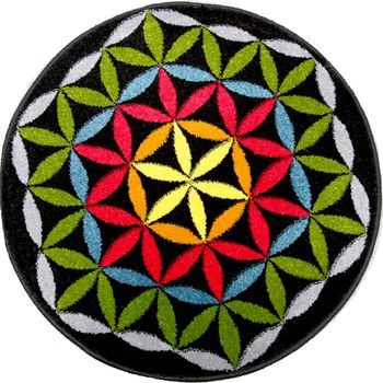 Covor kolibri, rotund, petal, 67x67 cm, 2300 gr/mp