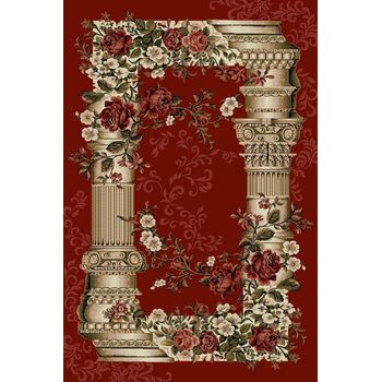 Covor clasic, lotos coloane 532, rosu, 160x230 cm, 1800 gr/mp