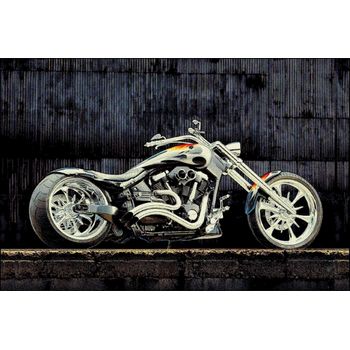 Covor modern, kolibri motocicleta 11185, multicolor, 80x150 cm, 2300 gr/mp
