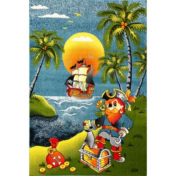 Covor pentru copii, kolibri pirate, 11059, 120x170 cm, 2300 gr/mp