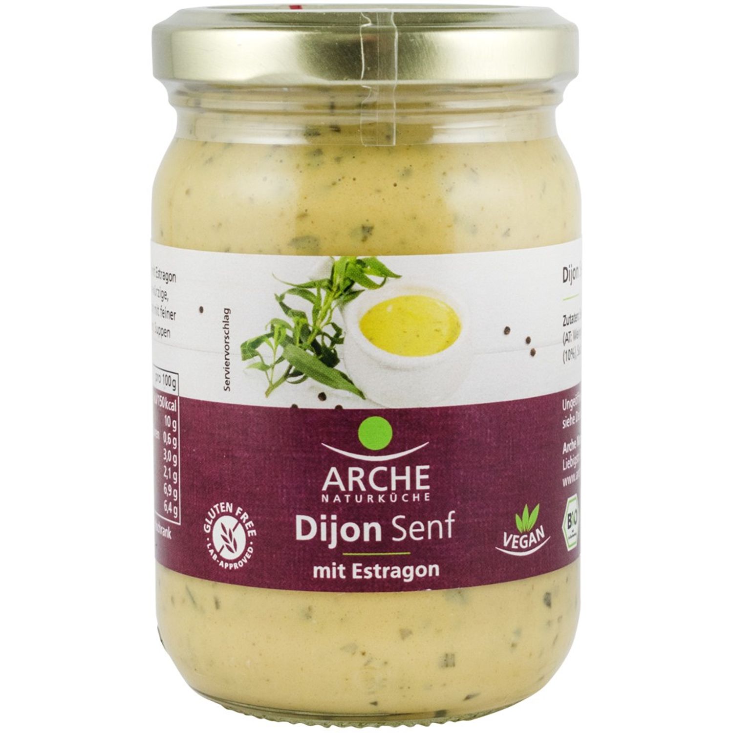 Mustar dijon Bio cu tarhon, 200ml Arche fotografia produsului