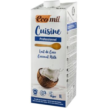 Crema vegetala bio pentru gatit pe baza de cocos, 1000 ml ecomil cuisine